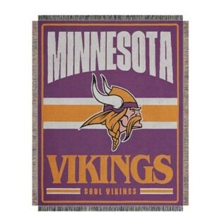Minnesota Vikings NFL Woven Throw Blanket 60x48 Officially Licensed FOCO
